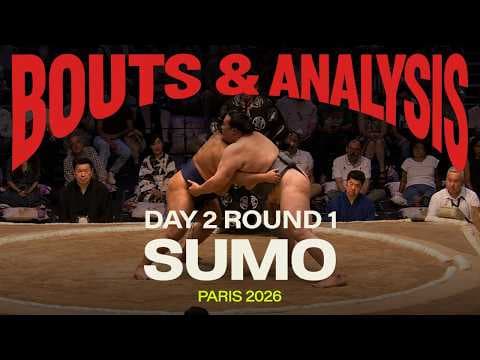 YouTube thumbnail for GRAND SUMO Paris 2026 Tournament - Day 2 | Round 1 | Accor Arena