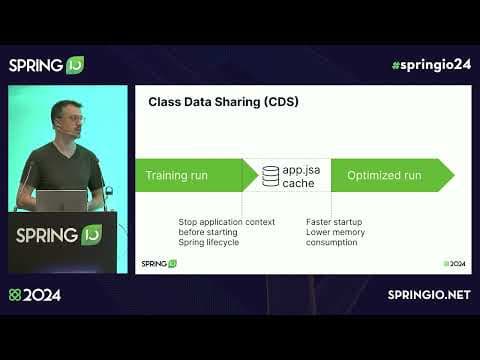 YouTube thumbnail for Efficient containers with Spring Boot 3, Java 21 and CDS by Sébastien Deleuze @ Spring I/O 2024