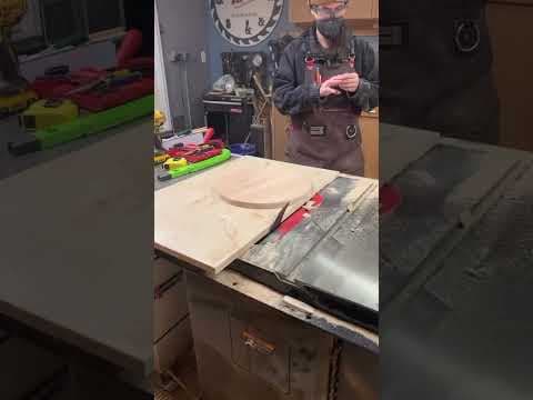 YouTube thumbnail for Let's cut a circle using a table saw... what could go wrong?