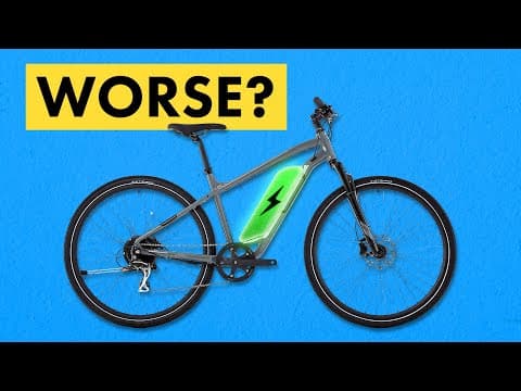 YouTube thumbnail for How bad are electric bikes for the environment? (Spoiler, they can actually be better than regular bikes!)