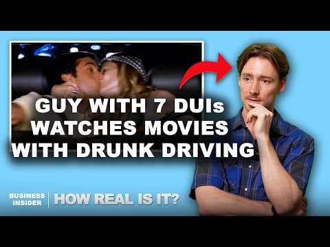 YouTube thumbnail for Guy with 7 DUIs Watches Movies with Drunk Driving Scenes | How Real Is It? | Business Insiders
