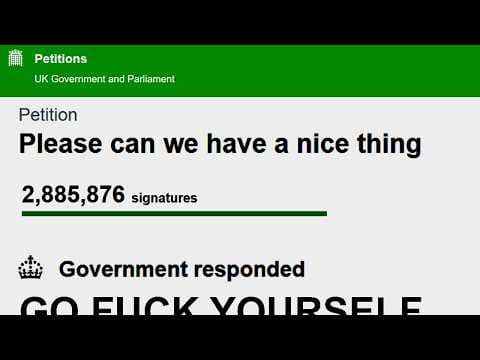 YouTube thumbnail for The most useless website in Britain (Parliament Petitions)