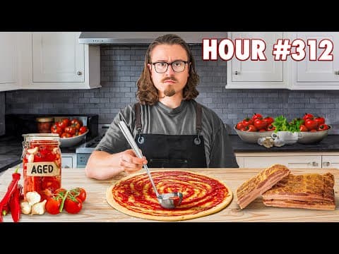 YouTube thumbnail for The 350 Hour Pizza by Joshua Weissman