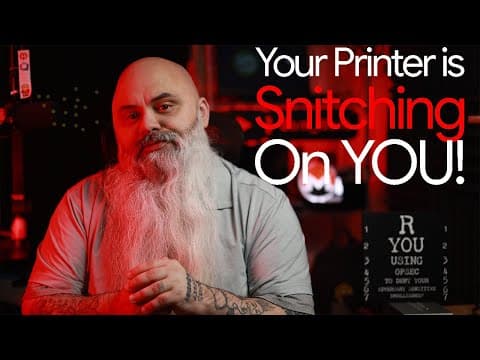 YouTube thumbnail for Your Printer is Snitching On YOU!