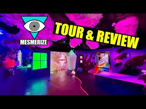 YouTube thumbnail for Mesmerize (Austin Texas Immersive Art Museum) 2026 Tour & Review