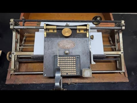 YouTube thumbnail for Celebrating Typewriter Day 2026 on a WORKING 1887 Hall (Salem) Typewriter | Dynamically Typed