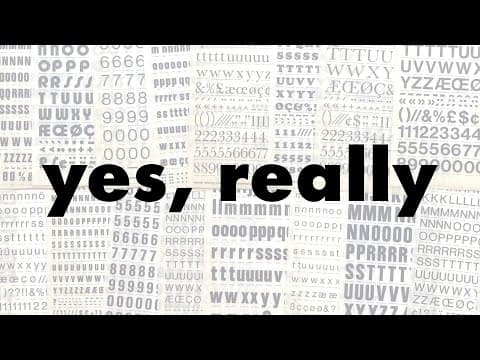 YouTube thumbnail for Every Font is Free [4:59]
