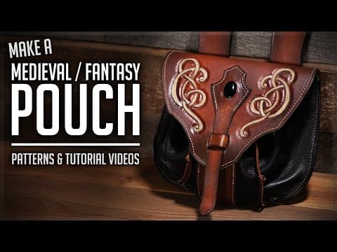 YouTube thumbnail for How to Make a Medieval Belt Pouch - Fantasy Inspired