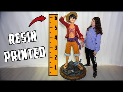 YouTube thumbnail for I Resin Printed a Statue - Lifesize Luffy!