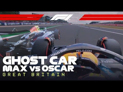 YouTube thumbnail for Max Verstappen and Oscar Piastri Ghost Car Lap Comparison | 2025 British Grand Prix - YouTube
