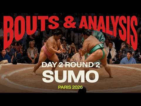 YouTube thumbnail for GRAND SUMO Paris 2026 Tournament - Day 2 | Round 2 | Accor Arena