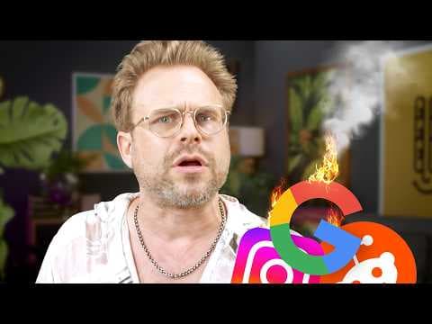YouTube thumbnail for AI is ruining the internet. - (talks about reddit and pulled into AI)