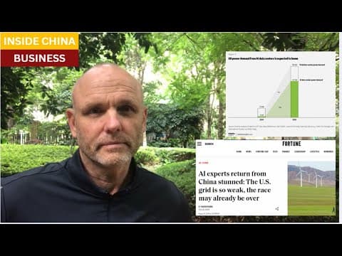 YouTube thumbnail for China's "overcapacity" was always deliberate: US experts stunned by Chinese AI, declare race is over [07:40 | AUG 20 2025 | Inside China Business]