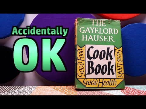 YouTube thumbnail for The Gayelord Hauser Cookbook (1955) - Vintage Cookbook Review | AtomicShrimp [42:44]