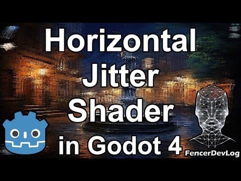 YouTube thumbnail for Godot 4: Horizontal jitter shader (tutorial)