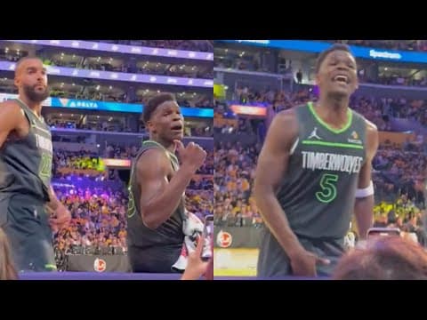 YouTube thumbnail for Anthony Edwards fined 50k for this in game 1