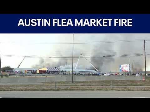 YouTube thumbnail for Austin flea market fire leaves 2 people injured | FOX 7 Austin