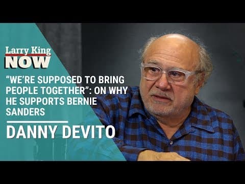 YouTube thumbnail for “We’re Supposed To Bring People Together”: Danny DeVito On Why He Supports Bernie Sanders