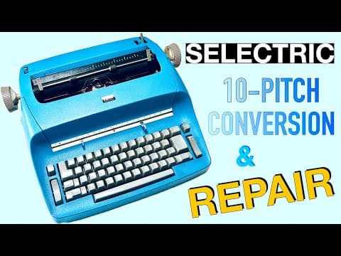 YouTube thumbnail for IBM Selectric 721 10-Pitch Conversion and Repair