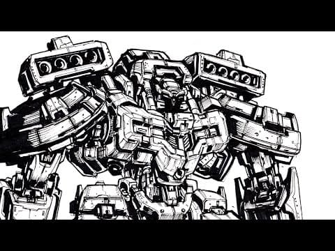 YouTube thumbnail for Jazza - How to Draw Robots and Mecha Suits