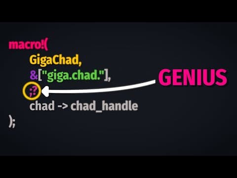 YouTube thumbnail for Rust macros are magic