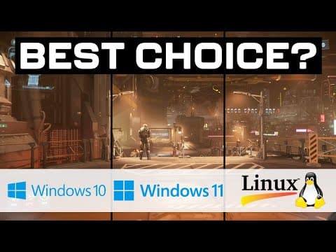 YouTube thumbnail for Star Citizen | Windows 10 vs 11 vs Linux!