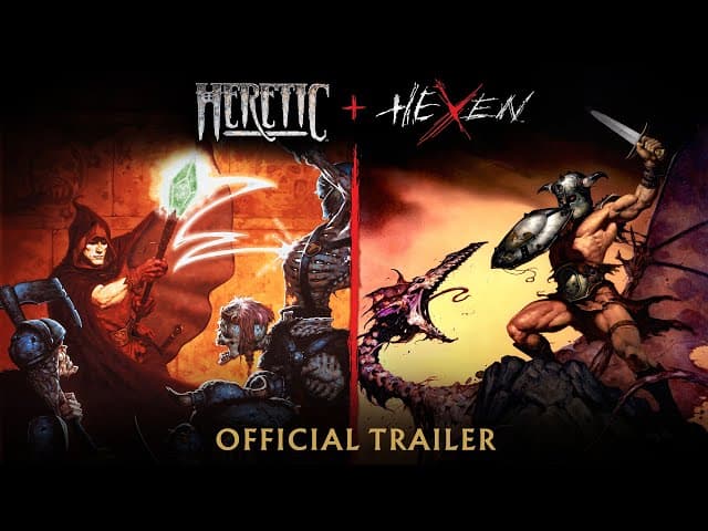 YouTube thumbnail for Heretic + Hexen re-release - Launch Trailer | Nightdive Studios
