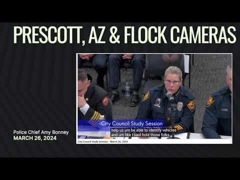 YouTube thumbnail for Prescott Flock Cameras | March 26, 2024 Worksession