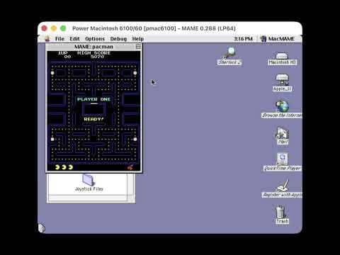 YouTube thumbnail for MAMEception - MAME 0.289 running MAME on emulated Power Mac 6100/60