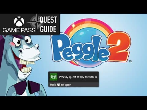 YouTube thumbnail for [Rewards Hunter on YT] Peggle 2 Weekly Xbox Game Pass Quest Guide - Hit 100 Orange Pegs