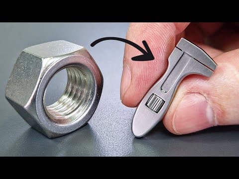 YouTube thumbnail for [10:18] Turning a small nut into an even smaller wrench