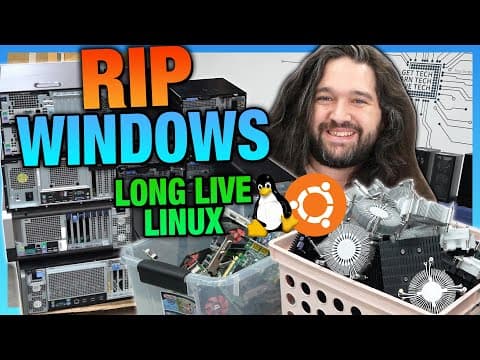 YouTube thumbnail for Installing Linux on Hundreds of "Obsolete" Computers | Microsoft Windows 10 Support Ending