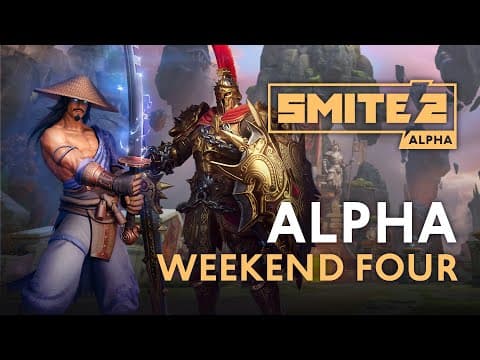 YouTube thumbnail for Smite 2 Alpha weekend 4 is live until the 20