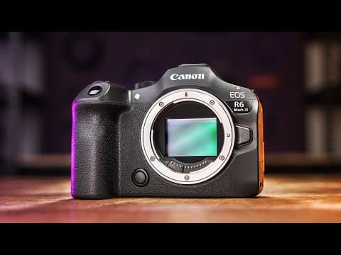 YouTube thumbnail for Canon R6 Mark III Review: Cameras Have Peaked