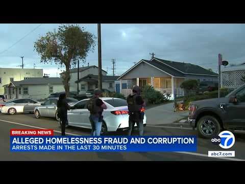 YouTube thumbnail for Arrests in crackdown over misuse of funds meant to combat L.A. homeless crisis
