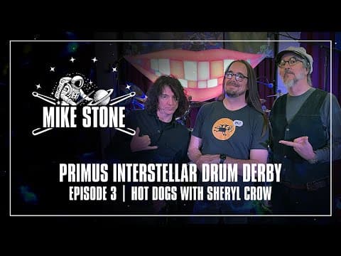 YouTube thumbnail for Primus Interstellar Drum Derby | Ep. 03 – Mike Stone