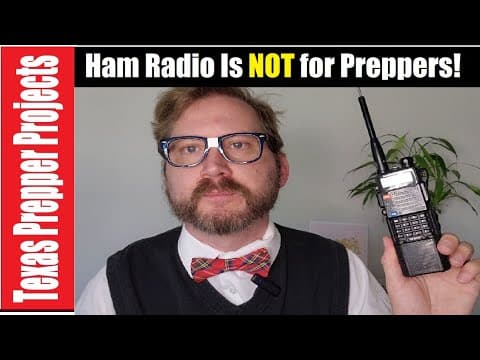YouTube thumbnail for Strengths and weaknesses of ham radio as a tool for emergency communications ("Ham radio is NOT for preppers or emergency comms!")