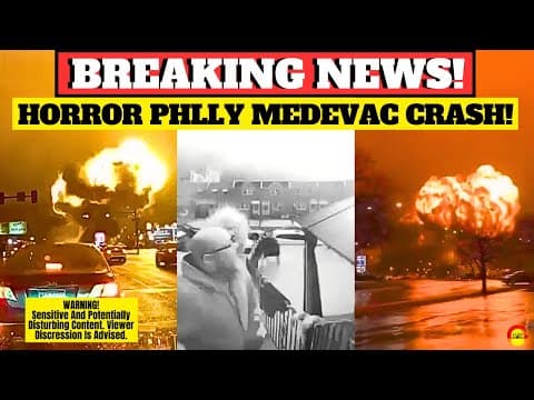 YouTube thumbnail for Learjet crash in Philadelphia - medical flight