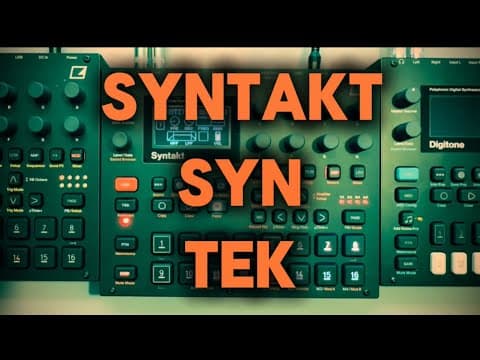 YouTube thumbnail for " SYN TEK " | A Crunchy Elektron Syntakt Performance Using Pattern Mutes