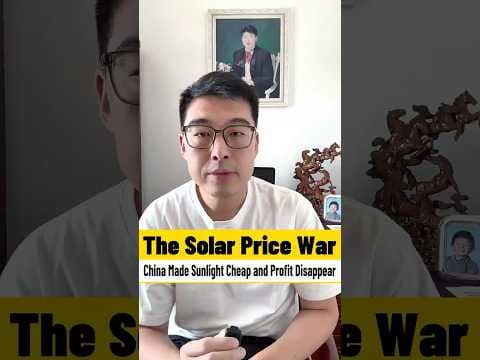 YouTube thumbnail for The Solar Price War — China Made Sunlight Cheap and Profit Disappear