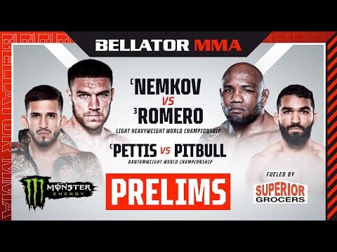 YouTube thumbnail for Unofficial BELLATOR 297: Nemkov vs. Romero Live Discussion. Postlims later.