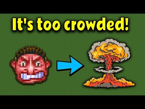 YouTube thumbnail for RollerCoaster Tycoon but negative thoughts make guests explode