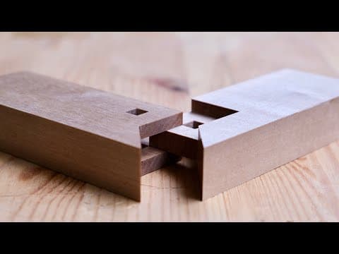 YouTube thumbnail for [8:00] An in-depth example of Japanese woodworking joinery