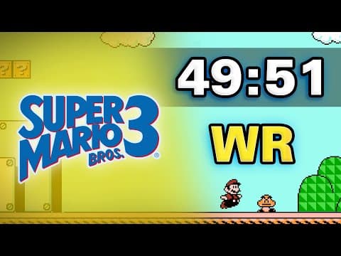 YouTube thumbnail for [SMB3 Any% Warpless] 49:51 by Mitch Flower Power