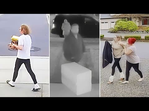 YouTube thumbnail for fail to steal a porch packet, but on camera, is it a crime?