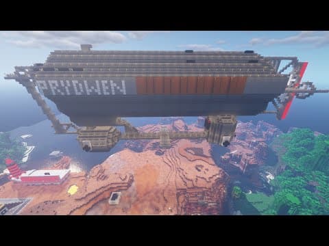 YouTube thumbnail for I built the Prydwen from Fallout 4 back on my old 1.17 realm.