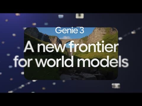 YouTube thumbnail for Announcement video for Deepmind Genie 3