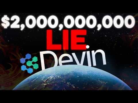 YouTube thumbnail for Devin, the "$2 Billion AI software engineer" turns out to be a complete scam. Who could have thunk!