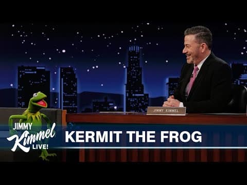 YouTube thumbnail for Kermit the Frog on Return of The Muppet Show, Working with Seth Rogen & Vacation with Magic Johnson