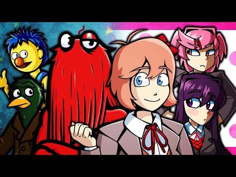YouTube thumbnail for Don't Hug Me I'm Scared is really popping off in the rap battle scene